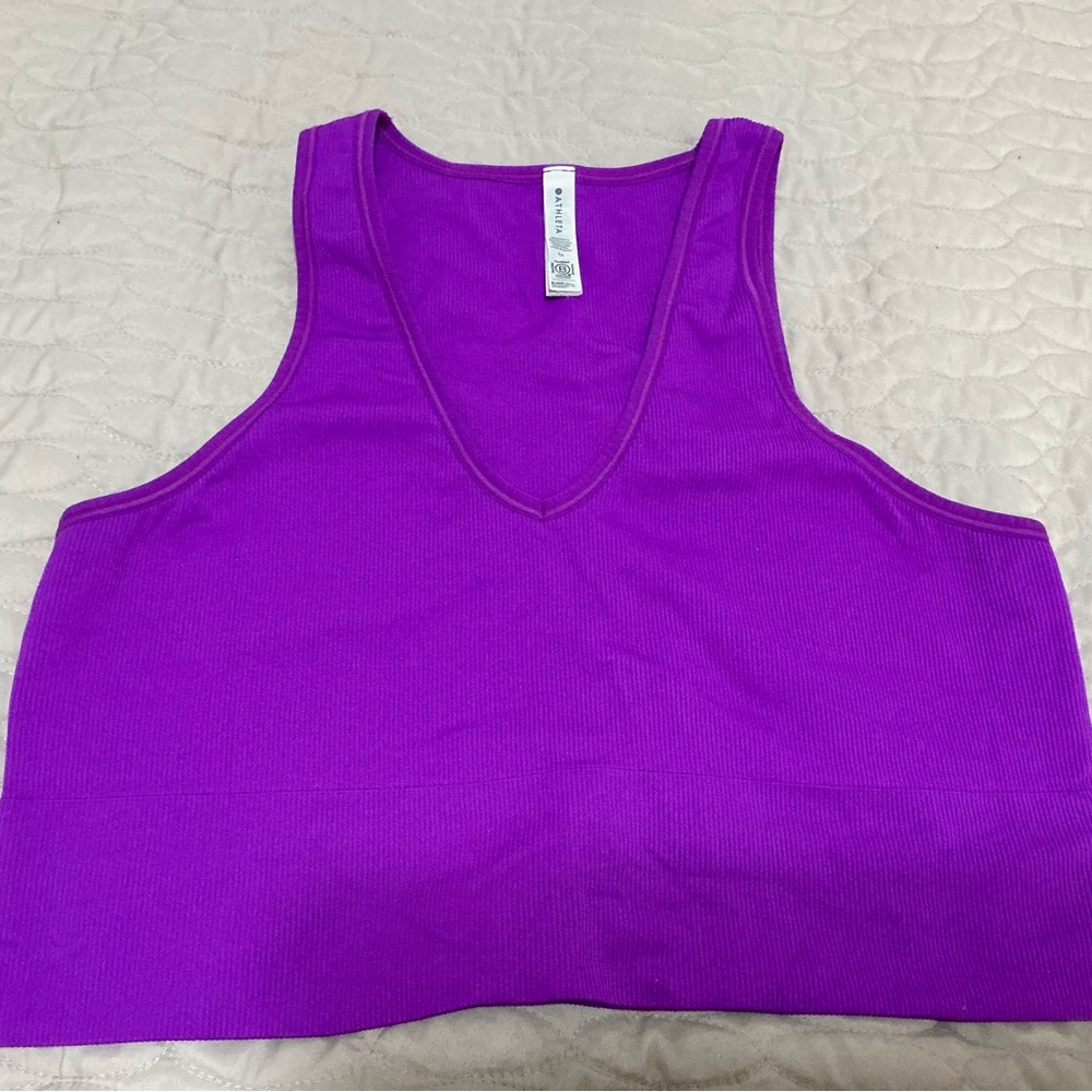 ATHLETA Aurora Cropped Purple Women's Tank